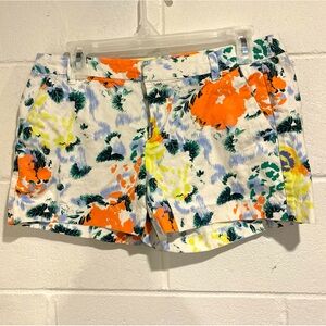 Gap floral denim low rise shorts size 6